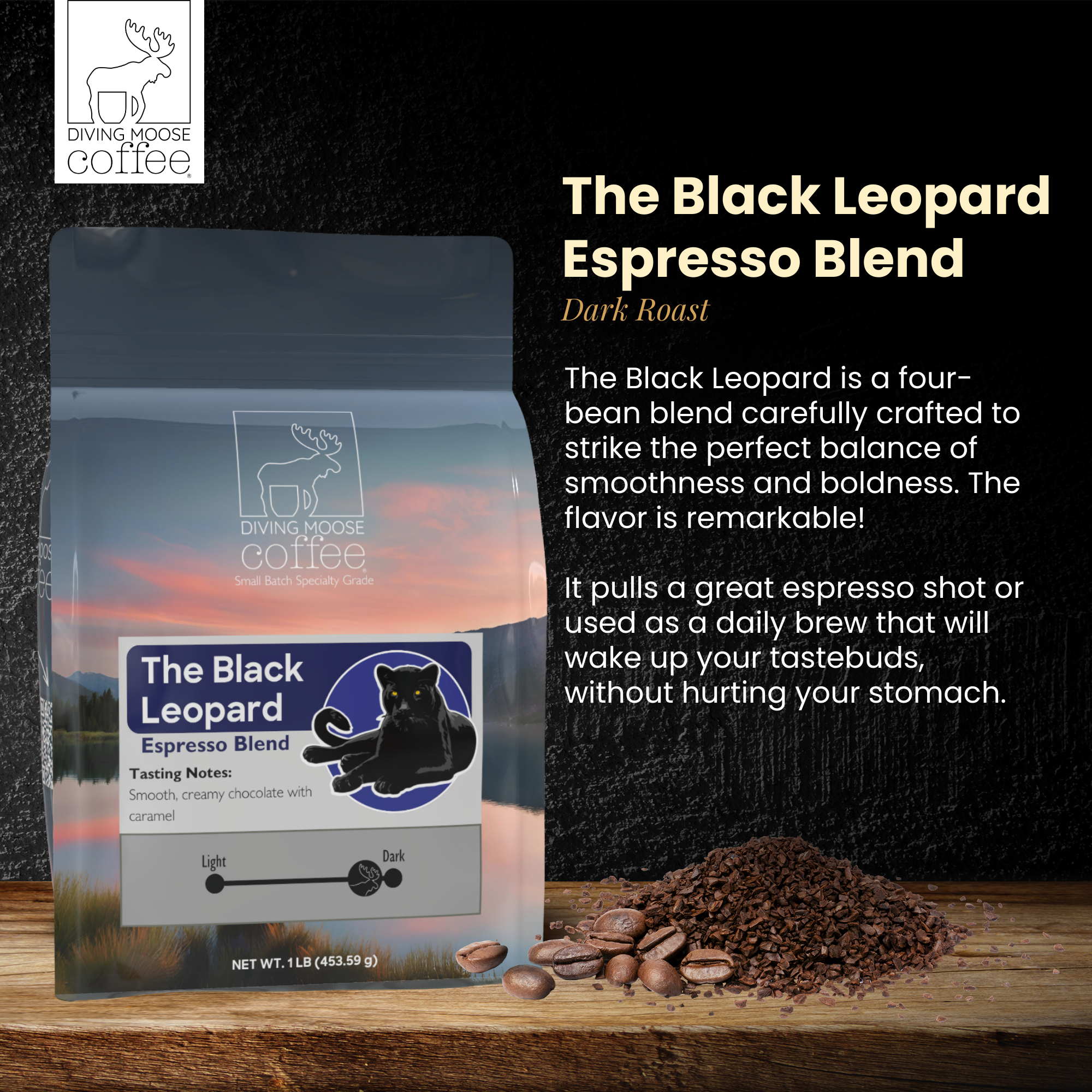 The Black Leopard - Specialty Espresso 4-Bean Dark Roast Blend