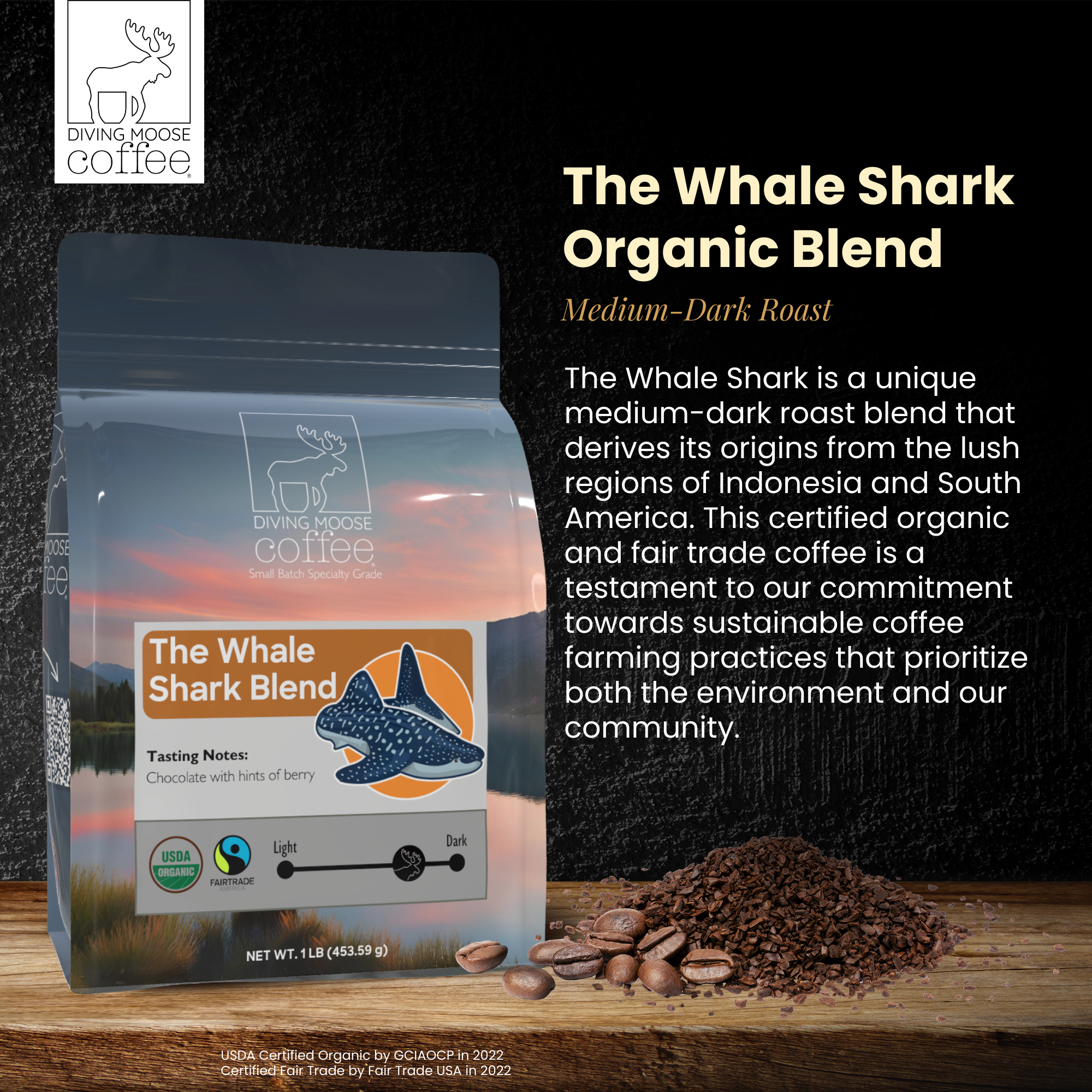 The Whale Shark - Organic Medium-Dark Roast Blend