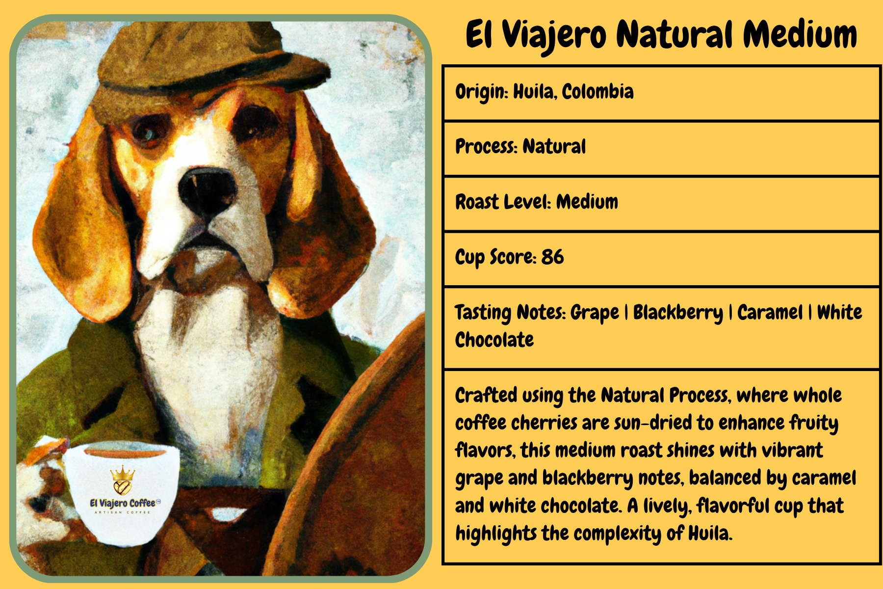 El Viajero Medium - Natural