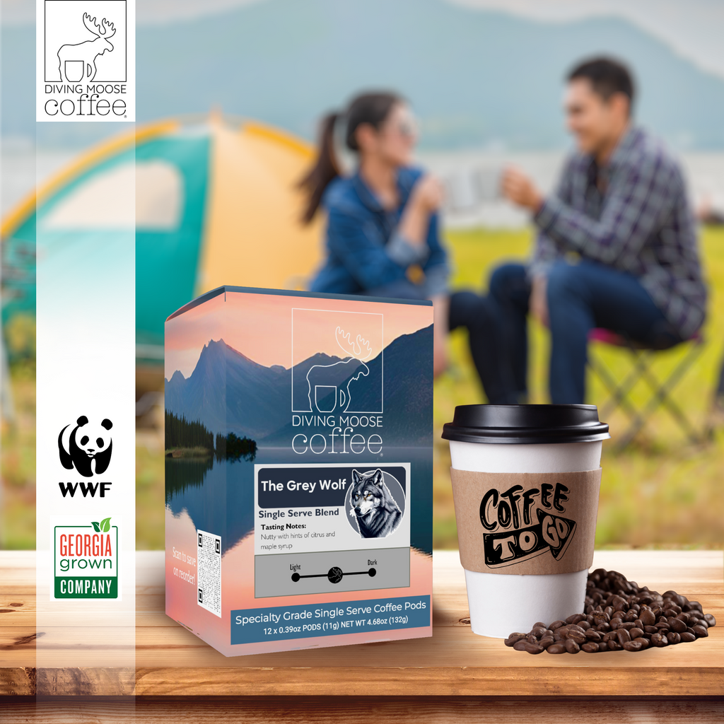 The Grey Wolf – 12 Single Serve Coffee Pods Medium Roast Blend