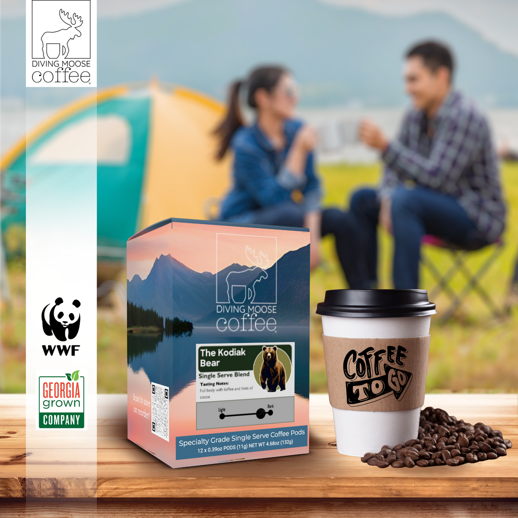 The Kodiak Bear - 12 Single Serve Coffee Pods Dark Roast Blend