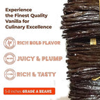 25 Whole Premium Bulk Ugandan Vanilla Beans Grade A  –  The Gold Standard of Flavor